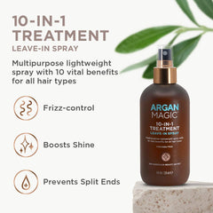 Argan Magic frizz control and brilliant shine on styles