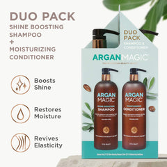 Argan Magic Moisturizing Conditioner detangles hair and leaves a silky, manageable finish.