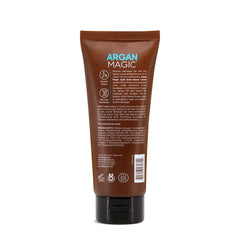 Argan Magic Split Endz Cream being applied to hands for even distribution and control.