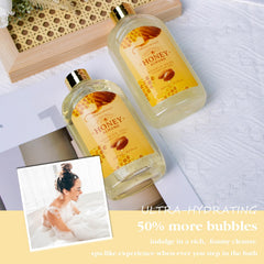 ArioseMonde Honey Almond Bubble Bath foam for a soothing soak