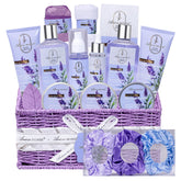 ArioseMonde lavender spa gift basket for relaxation and self-care rituals.