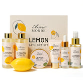 ArioseMonde lemon-scent gift box featuring shower gel for a refreshing morning routine.