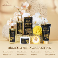 ArioseMonde orchid scent bubble bath highlights soothing aromatherapy and relaxation.