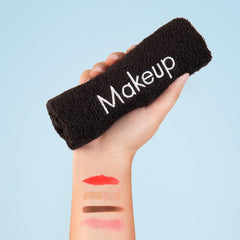Arkwright Makeup Towels in use for eye makeup removal in a routine.