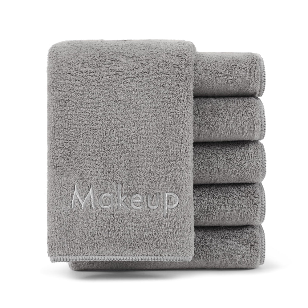 Arkwright Makeup Towels 6-pack shows ultra-soft coral fleece for gentle makeup removal.