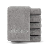 Arkwright Makeup Towels 6-pack shows ultra-soft coral fleece for gentle makeup removal.
