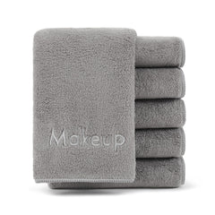 Arkwright Makeup Towels 6-pack shows ultra-soft coral fleece for gentle makeup removal.