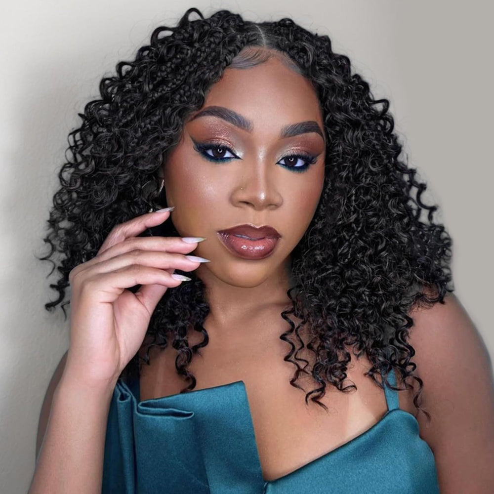 ARLFLF Goddess Box Braids 10inch 1B full-head pack for quick, voluminous daily wear.