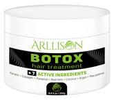 Arllison Botox Hair Treatment bottle closeup for frizz control