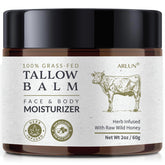 Arlun beef tallow skin jar closeup illustrating deep hydration for daily use.