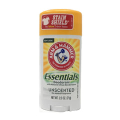 Arm-and-Hammer Essentials natural deodorant unscented bottle offers aluminum-free odor protection for everyday confidence.