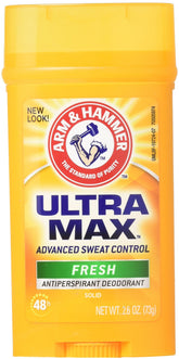 Arm & Hammer Ultra Max Fresh six-pack solid deodorant sticks displayed front for all-day protection