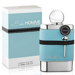 Armaf Blue Homme EDT cap closeup highlights premium finish for any look.