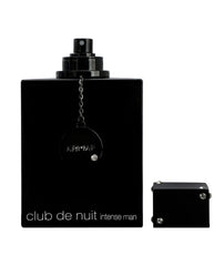 Armaf Club de Nuit Intense eau de toilette label close-up conveys authenticity and scent notes.