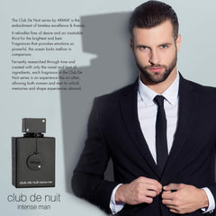 Armaf Club de Nuit Intense Man bottle back reveals refined packaging and lasting impression.
