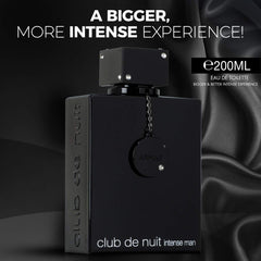 Armaf Club De Nuit Intense Man spray action highlights long-lasting scent projection.