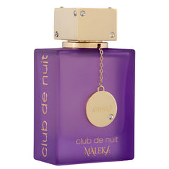 Armaf Club De Nuit Maleka spray application near pulse points for lasting scent aura.