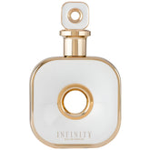 Armaf Infinity for Women bottle close-up highlights timeless elegance for daily confidence.
