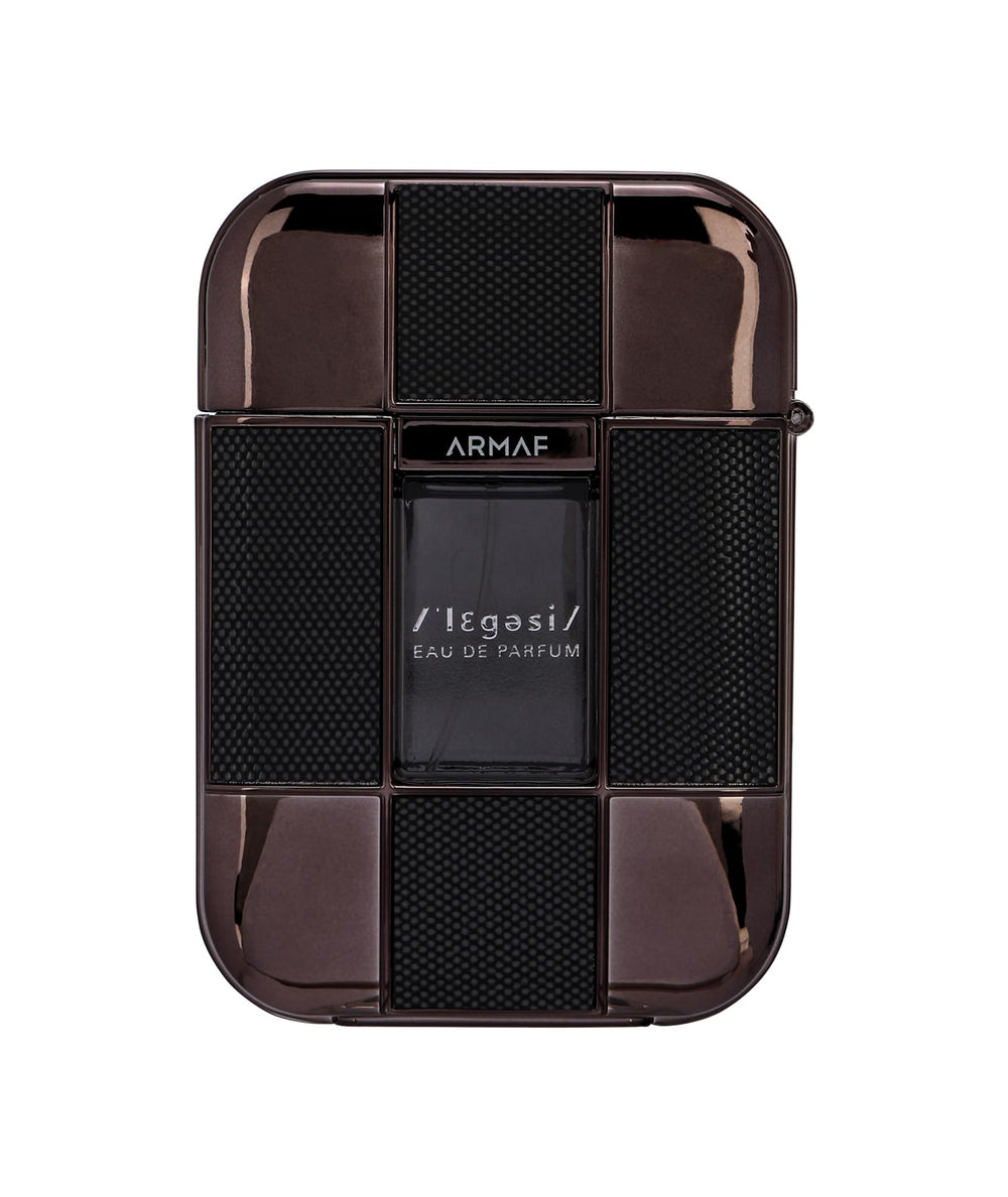Armaf Legesi bottle close-up showcases refined design for everyday confidence and daytime wear.
