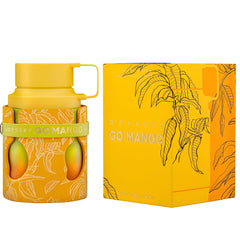 Armaf Odyssey Go Mango cap closeup highlighting bottle design and mango scent