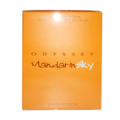 Armaf Odyssey Mandarinsky bottle closeup: spices and citrus captured in a premium cap bottle.