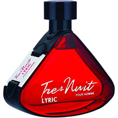Armaf Tres Nuit Lyric bottle-cap closeup suggests premium craftsmanship for gifting.