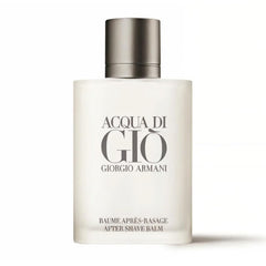 Armani Beauty Acqua di Gio After Shave Balm bottle for lasting marine-woody scent after shaving.