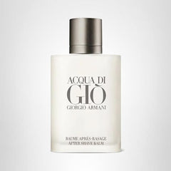 Armani Beauty Acqua di Gio After Shave Balm gift-ready bottle displayed elegantly.