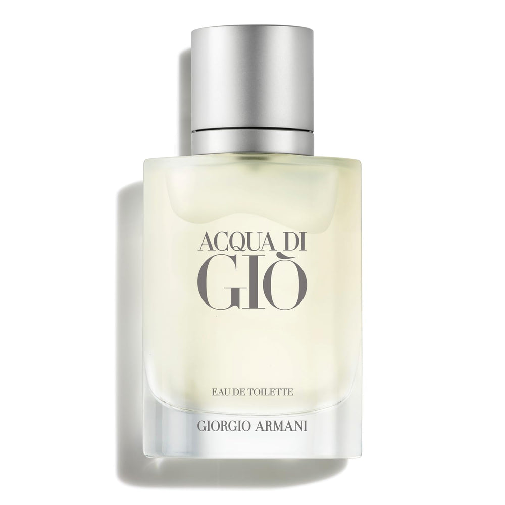 Armani Beauty Acqua di Gio bottle close-up highlighting fresh citrus notes.