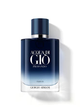 Armani Beauty Acqua di Giò Profondo bottle front evokes sea depth, ideal for impactful first impression.