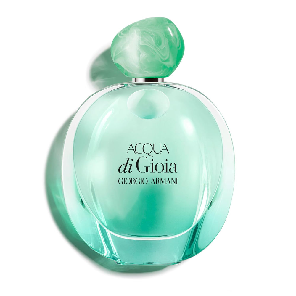 Armani Beauty Acqua Di Gioia Intense bottle closeup signals daytime freshness for wear