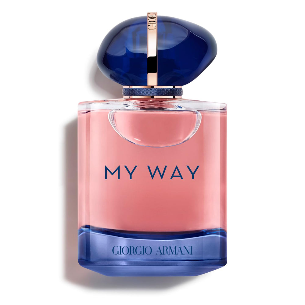 Armani Beauty My Way Intense bottle cap close-up showing talisman vibe and luxury feel