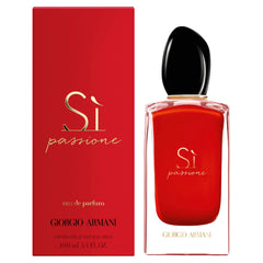 Armani Beauty Sì Passione outer packaging showcases luxury and gift-worthy presentation.