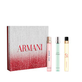 Armani Beauty women's perfume discovery trio giftbox showing three scents for gifting ideas