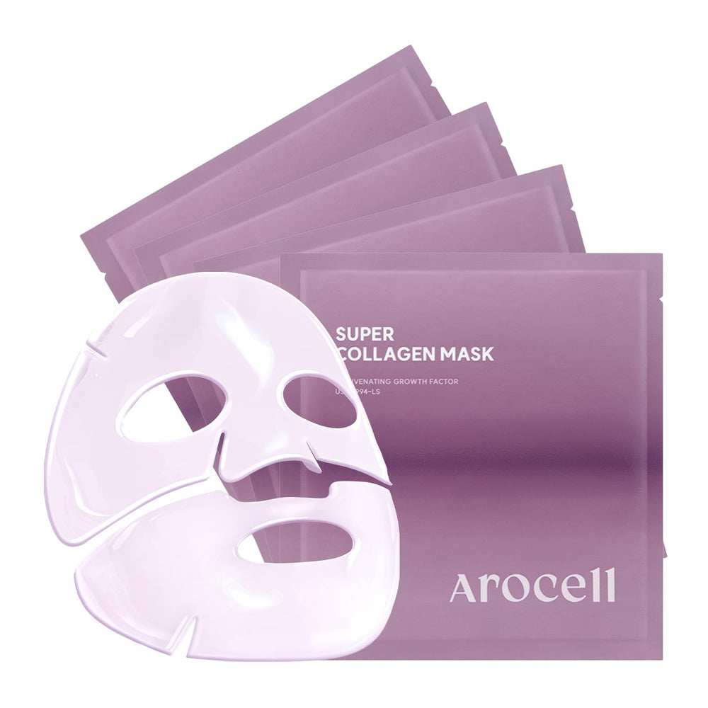 AROCELL Super Collagen Mask in overnight hydrogel delivers hydration and elasticity.