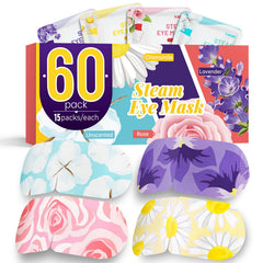 AROIC steam eye masks lavender packaging for stress-relief ritual