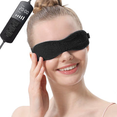 Aroma Season heated eye mask in box, portable warm relief for dry eyes.