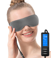 Aroma Season heated eye mask top view shows soft cotton fabric and cozy warmth.