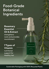 AROMATICA Black Food Complex ingredients close-up for scalp nourishment.
