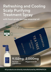 AROMATICA Tea Tree Purifying Tonic liquid close-up; refreshing scalp feel