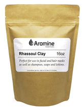 Aromine Rhassoul clay powder tub for nourishing skincare and natural cleansing