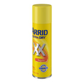 Arrid Extra Dry spray pack12 demonstrates 6oz bottles for all-day odor protection.