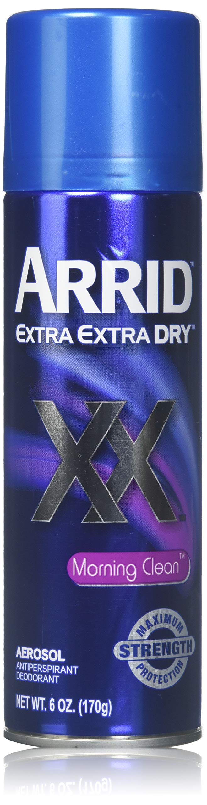 Arrid XX Morning Clean spray bottle offers all-day dryness with a refreshing scent.