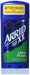 Arrid XX Solid Deodorant cap close-up highlighting secure lid and mess-free use