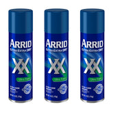 Arrid XX Ultra Clear deodorant spray bottle for all-day freshness.