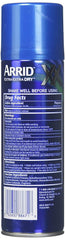 Close-up of Arrid XX Ultra Clear label highlighting quick-drying formula.