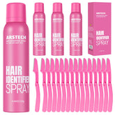 Arstech hair identifier spray for face dermaplaning helps reveal fine hairs for precise shaving.