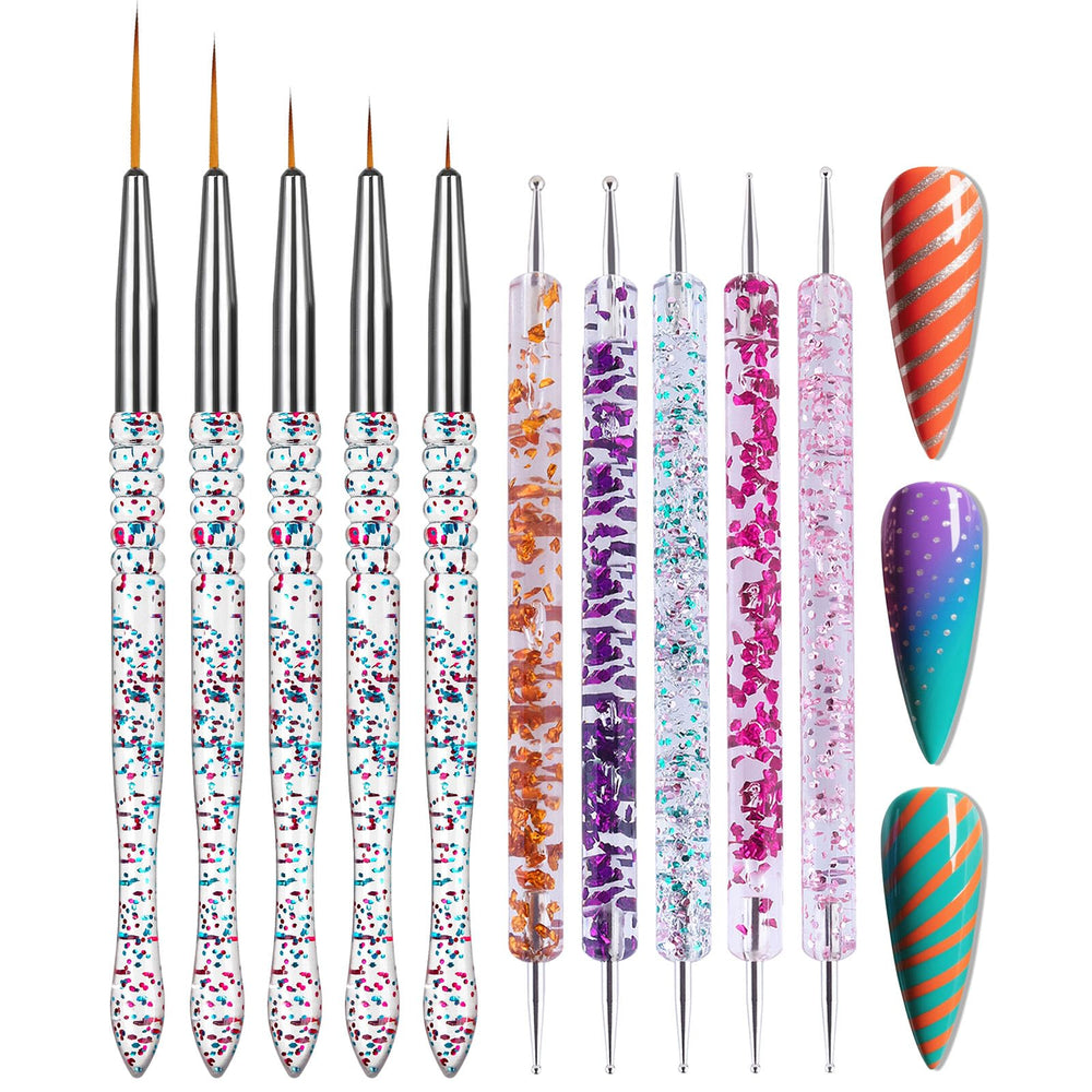 Artdone nail art brush set packaging supports versatile DIY designs