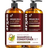 Artnaturals argan oil shampoo bottle for silky, hydrated hair.