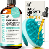 Artnaturals Rosemary Castor Hair Oil bottle highlights nourishing formula for fuller-looking hair